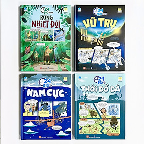 Bộ Sách Truyện Tranh Khoa Học - 24 Giờ Ở Nam Cực, Vũ Trụ, Thời Đồ Đá, Rừng Nhiệt Đới - Vu Đình Đình