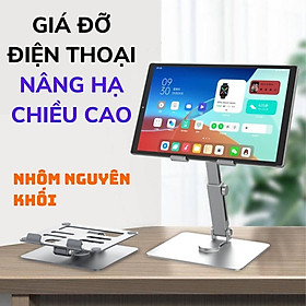 Mua Giá Đỡ Kệ nhôm Tablet Điện Thoại Máy Tính Bảng Gấp Gọn - Kệ kẹp có trượt  silicon đa điểm chống xước