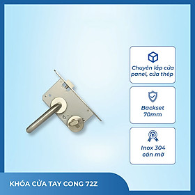 Khóa cửa panel tay cong - Có Chìa