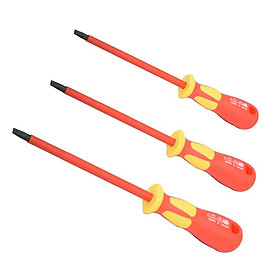 3 x Flat Insulated Screwdriver Flat Terminal Block Screwdriver Power Tools