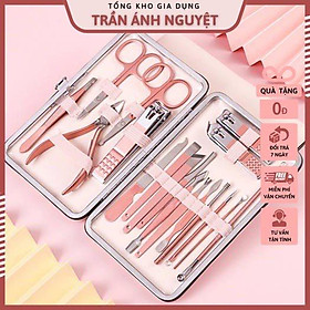 Mua Bộ Dụng Cụ Cắt Tỉa Móng Đa Năng 18 Chi Tiết Hộp Hồng Siêu Đẹp Sang Chảnh - Venus Cosmetics