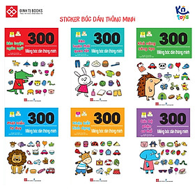 Sách Sticker Bóc Dán - 300 Miếng Bóc Dán Thông Minh - Đinh Tị  cho bé từ 3 tuổi  - Combo 6 cuốn