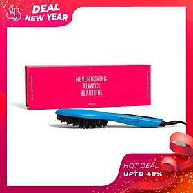 Lược Điện Tạo Kiểu Tóc PYT Thermal Styling Brush - Màu Xanh - Có Thể Duỗi Và Làm Phồng Chân Tóc Với Công Nghệ Ion Âm Và Nhiệt Hồng Ngoại Xa