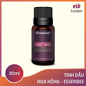 Tinh dầu thiên nhiên Hoa Hồng - Essenbee - 20ml - Giải tỏa căng thẳng