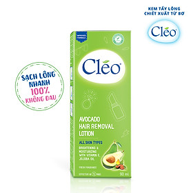Lotion Tẩy Lông Cleo Avocado Hair Removal Lotion All Skin Types (90ml)