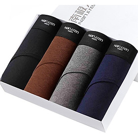 Set 4 Quần Lót Nam Cotton Thoáng Mát Đai Ngang Hông Nanjiren