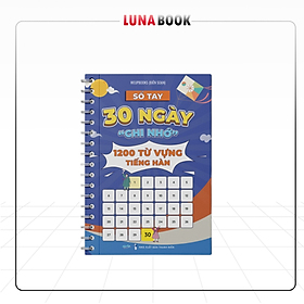 Sách - Sổ Tay 30 Ngày "Ghi Nhớ" 1200 Từ Vựng Tiếng Hàn