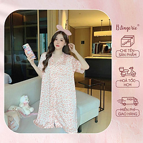 Váy Ngủ Sơmi Suông Dài - B.Lingerie
