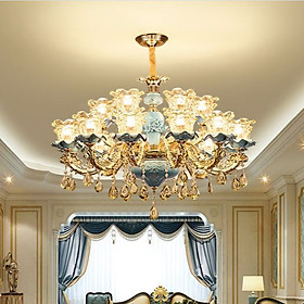 Mua Đèn chùm MOFAI pha lê trang trí nội thất sang trọng 15 tay - kèm bóng LED chuyên dụng
