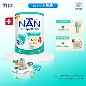 Sữa bột Nestlé NAN OPTIPRO PLUS 4 1500g/lon với 5HMO giúp tiêu hóa tốt + Tăng cường đề kháng (2 - 6 tuổi) - Tặng Đồ chơi toán học cân bằng