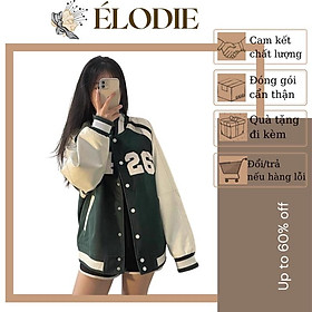 Áo Khoác Bóng Chày Unisex Form Rộng Dáng Rộng