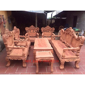 Mua Bộ bàn ghế gỗ phòng khách kiểu louis pháp gỗ hương đá