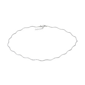 Kiềng Bạc Ý PNJSilver Kiểu Lượn Sóng 0000W060017