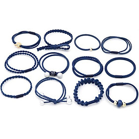 Sét 12 Dây Buộc Tóc Hàn Quốc, Chun Cột Tóc