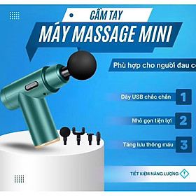 Máy Massage Cầm Tay Mini, Súng Massage Cầm Tay Mini Toàn Thân 6 Cấp Độ Chuyên Sâu Đa Năng