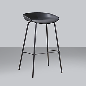Mua Ghế đảo bếp thân nhựa chân sắt sơn tĩnh điện đen Ghế quầy bar 75cm cho quán café căn hộ CB NIKA-S CAPTA