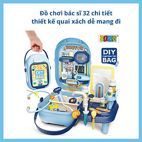 Đồ Chơi Bác Sĩ - Thương Hiệu Bowa 34 Chi Tiết - Có Thẻ Nhựa Cho Bé Tự Trang Trí Ngoài Hộp - Mini Set Doctor Toys