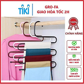 Mua COMBO 3 MÓC TREO QUẦN ÁO  KHĂN MẶT - MÓC KM LOẠI 5 TẦNG TIỆN LỢI  DỄ SỬ DỤNG GROFA (Giao màu ngẫu nhiên)