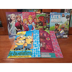 Bộ 6 tập hình dán sticker hoạt hình cho bé 