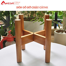 ĐÔN GỖ ĐỂ CÂY CẢNH TRANG TRÍ NHÀ CỬA, ĐÔN GỖ ĐỂ CHẬU HOA BẰNG GỖ THÔNG ĐẸP - 20cmx25cm