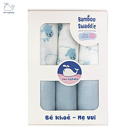 Hộp 6 khăn sữa sợi tre cho bé - siêu thấm hút, mềm mịn, an toàn cho da bé - kích thước 30x30cm