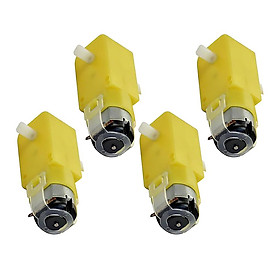 4 Piece 3V-12V DC 70mA (3V) Robot Intelligent Car DIY Dual Shaft Gear TT Motor for  Robot Car MCU 7x2.2x1.8cm