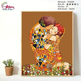 Mua Tranh trang trí tự tô màu theo số The Kiss cách điệu TY4289