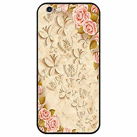 Ốp lưng dành cho iphone 6 plus / 6s plus mẫu hoa hồng lá vàng
