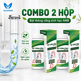 Combo 2 Bột Thông Cống Sinh Học AMB – Hỗ Trợ Làm Sạch Đường Ống, Bồn Rửa Chén, Lavabo Và Cống Thoát Nước