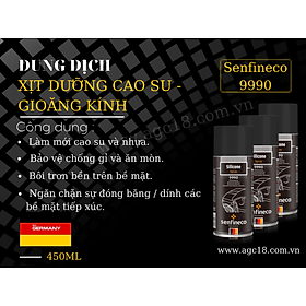 Xịt dưỡng cao su, bôi trơn Silicone Spray Senfineco 9990 - 450ml