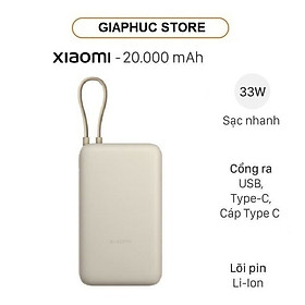 Mua Pin dự phòng Xiaomi 20000mAh - Hàng Nhập Khẩu