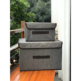 Mua Combo 2 hộp vải đựng đồ đa năng hình chữ nhật (có thể gập gọn)