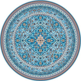 Thảm Yoga tròn cao cấp chính hãng Yvonne, Aqua Enchanted Garden (TẶNG KÈM 3 PHẦN QUÀ) dày 2,5mm, chất liệu cao su, bề mặt BÁM - NHÁM chống trơn trượt, thấm hút mồ hôi, kèm túi đựng thảm và dây buộc thảm, dễ vệ sinh thảm, thảm bền đẹp, sang xịn