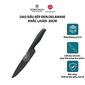 Mua Dao đầu bếp Delaware đen khắc laser siêu bén không gỉ 007030