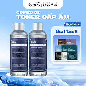 Combo 2 Nước hoa hồng Dear, Klairs Supple Preparation Unscented Toner 180ml
