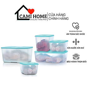 Mua Bộ trữ đông Paradise Tupperware (5 hộp)  kích thước đa dạng  có hộp 2.3L size to  phù hợp bảo quản nhiều loại thực phẩm khác nhau