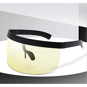 Cycling Sunglasses Oversized Visor Wrap Shield Large Mirror Sun Glasses ant-UV 400 Half Face Shield Guard Lenses