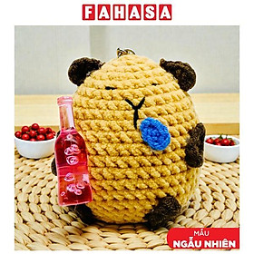 Móc Khoá Len Thủ Công Hình Capybara Ú - Màu Nâu (Mẫu Sản Phẩm Giao Ngẫu Nhiên)