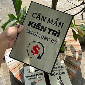 Tranh Tạo Động Lực TBIG060 trang trí tường phòng họp cao cấp (cần mẫn kiên trì cái gì cũng có