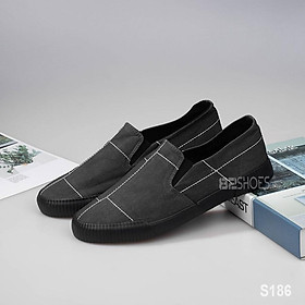  Giày lười nam - Slip on nam vải - Mã S186