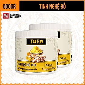 500GR Bộ 2 Tinh Bột Nghệ Đỏ Toro Nguyên Chất 100% 250GR Hũ TORO FARM