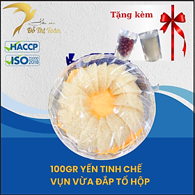 YẾN TINH CHẾ VỤN VỪA ĐẮP TỔ HỘP 100GR - YẾN SÀO ĐỖ THỊ TOÁN - TỔ YẾN VỤN NGUYÊN CHẤT TỪ TỔ YẾN THIÊN NHIÊN - GIÁ TIẾT KIỆM