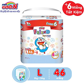 Tã Quần Goon Friend Doremon Gói Cực Đại L46 (46 Miếng)+ Tặng Thêm 6 Miếng Tiết Kiệm Hơn