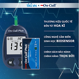 Máy Đo Đường Huyết On Call Plus Kèm Hộp 25 Que Thử Đường Huyết On Call Plus