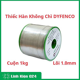 Cuộn 1kg thiếc hàn không chì DYFENCO hàng Đài Loan đường kính 1.0mm