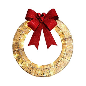 LED Christmas Wreath Artificial Flower Wreath Holiday Wreath for Decor