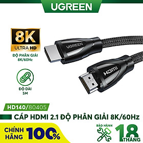 Hình ảnh Cáp HDMI 2.1 hỗ trợ 8K/60Hz dài 1-3m UGREEN HD140 - Hàng chính hãng