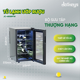 Tủ làm mát rượu - Model JC-48SBPFW Chứa 18 Chai Vang Bảo Hành 24 tháng