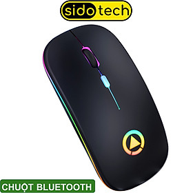 Chuột Không Dây Sạc Pin Máy Tính Sidotech M2S Chống Ồn Thiết Kế Công Thái Học Đèn LED RGB Thuộc Dòng Chuột Không Dây Gaming Logitech Fuhlen Xiaomi Apple Genius Dell Phù Hợp Cho Laptop Pc TV - Hàng Chính Hãng