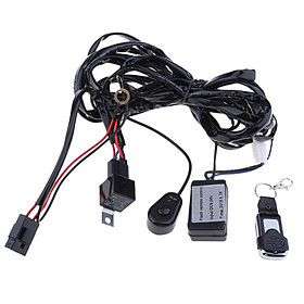 12V-24V Car Remote Control Flash Strobe 2 Lead LED Light Wiring Harness Kit